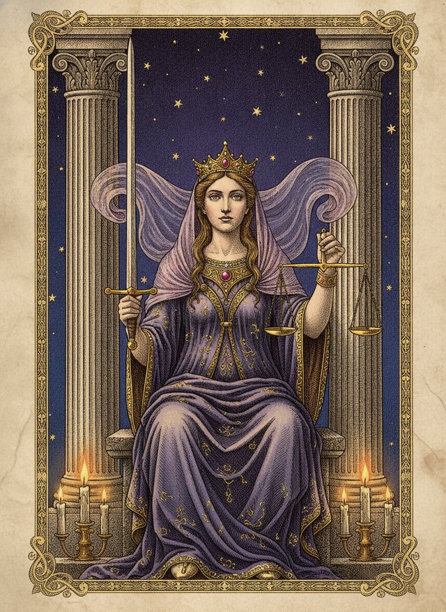 Justice tarot card