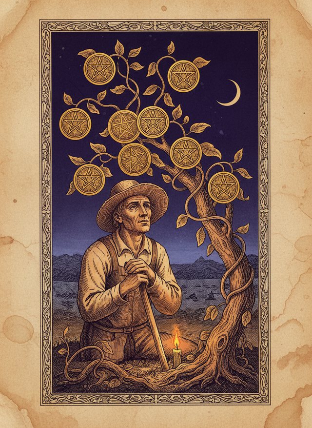 Seven of Pentacles tarot card
