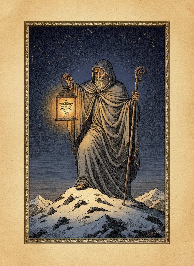 The Hermit tarot card