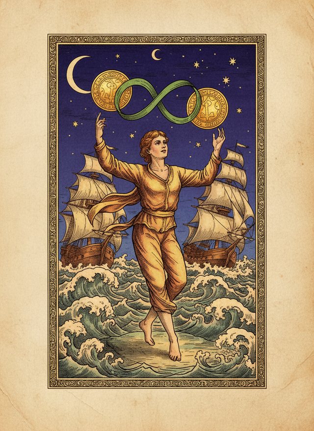 Two of Pentacles tarot card